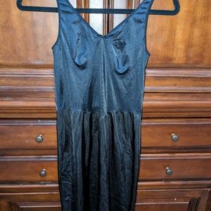 Size 34 Black Warner's vintage slip dress